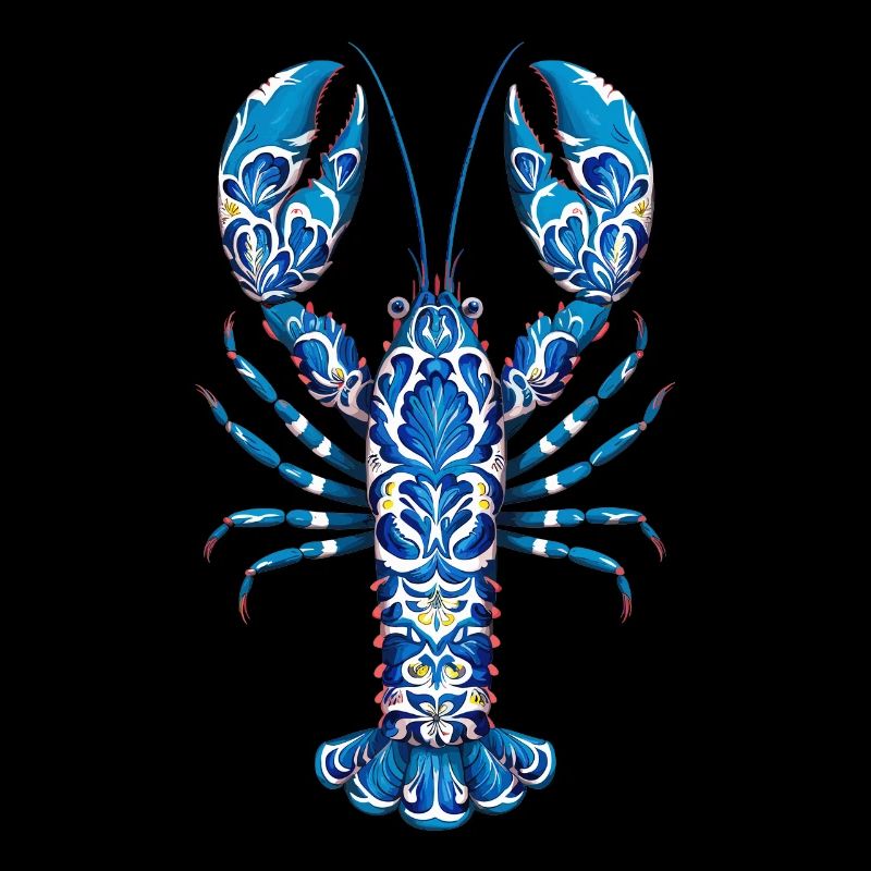 Colorful Patterns Lobster Print - Lobster Print