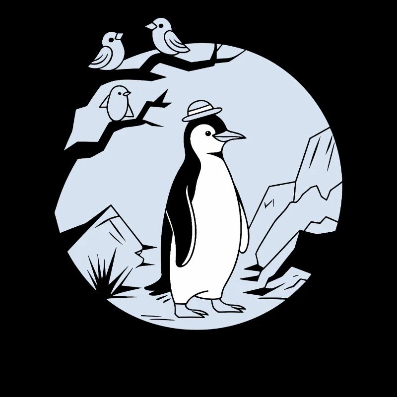 Observation des oiseaux avec les manchots dans les montagnes