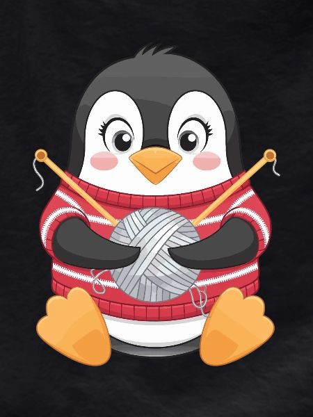 Cute Penguin Knitting Motif