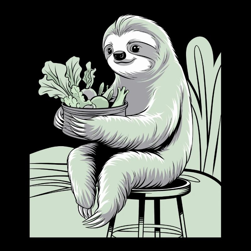 Relaxed Sloth Vegan Vegetarian Delight