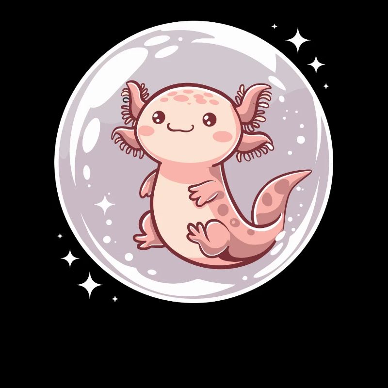 Escapades imaginatives avec Cute Axolotl dans le
