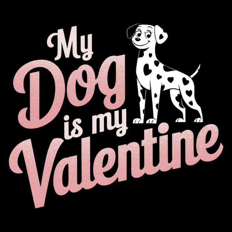 Mon chien est mon Valentin | Dalmatien Saint-Valentin