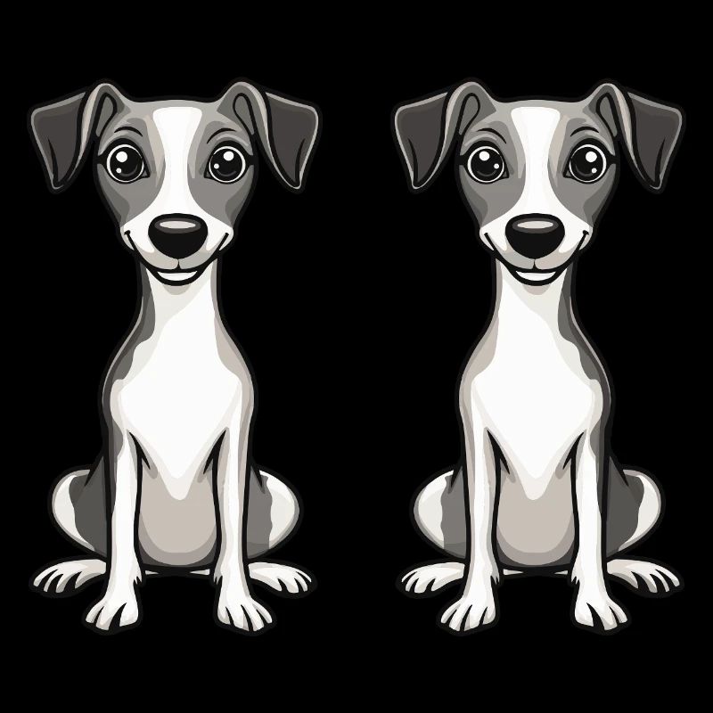 Whippet Hund Comic