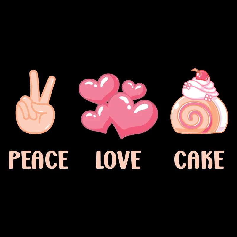 Cake Baker peace Love Cake Gift Idea