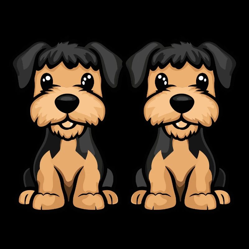 Airedale Terrier Dog Comic