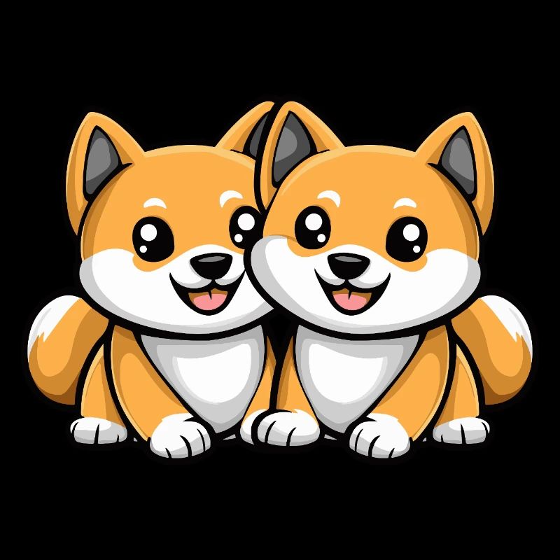 Akita Inu Hund Comic