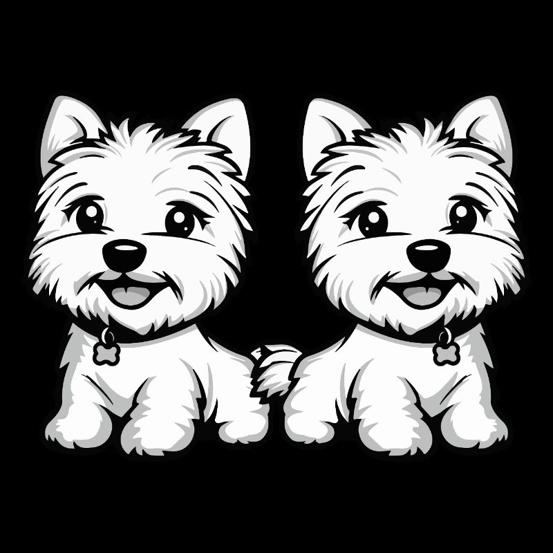 West Highland Terrier Hund Comic