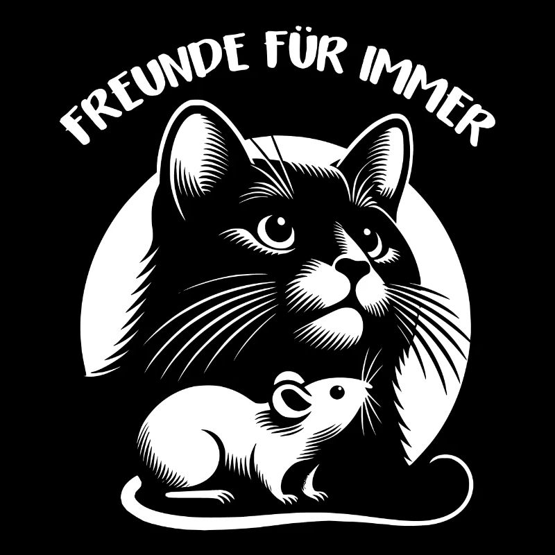 Katze und Maus in Freundschaft Frieden und Liebe