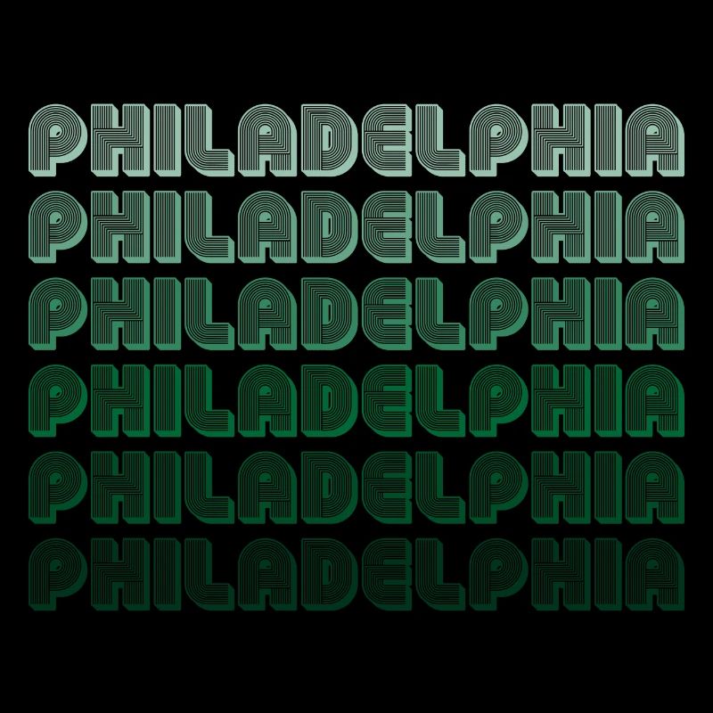 Philadelphia Typography Gradient
