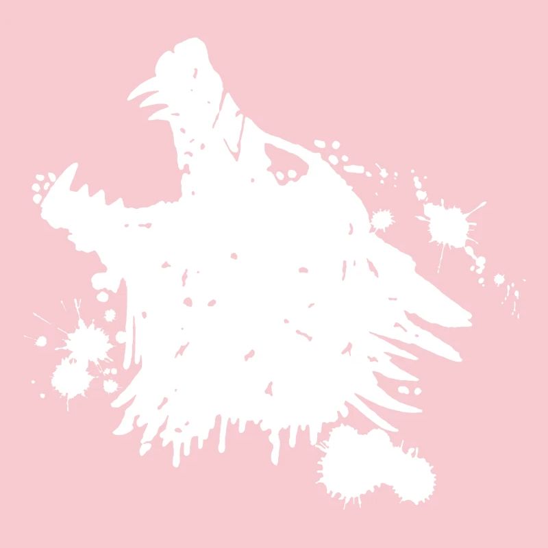 Howling white wolf