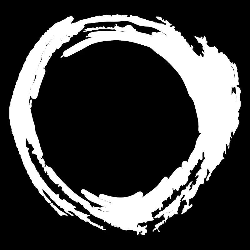 Circle brushstroke brush white