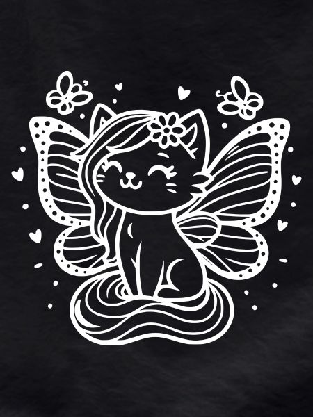 Winged Cat (white)