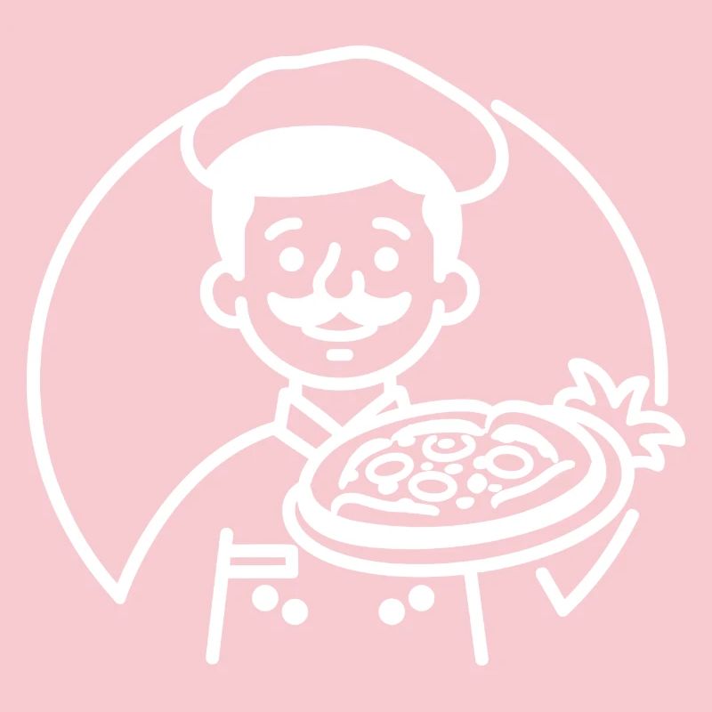 Pizza Maker Line Art