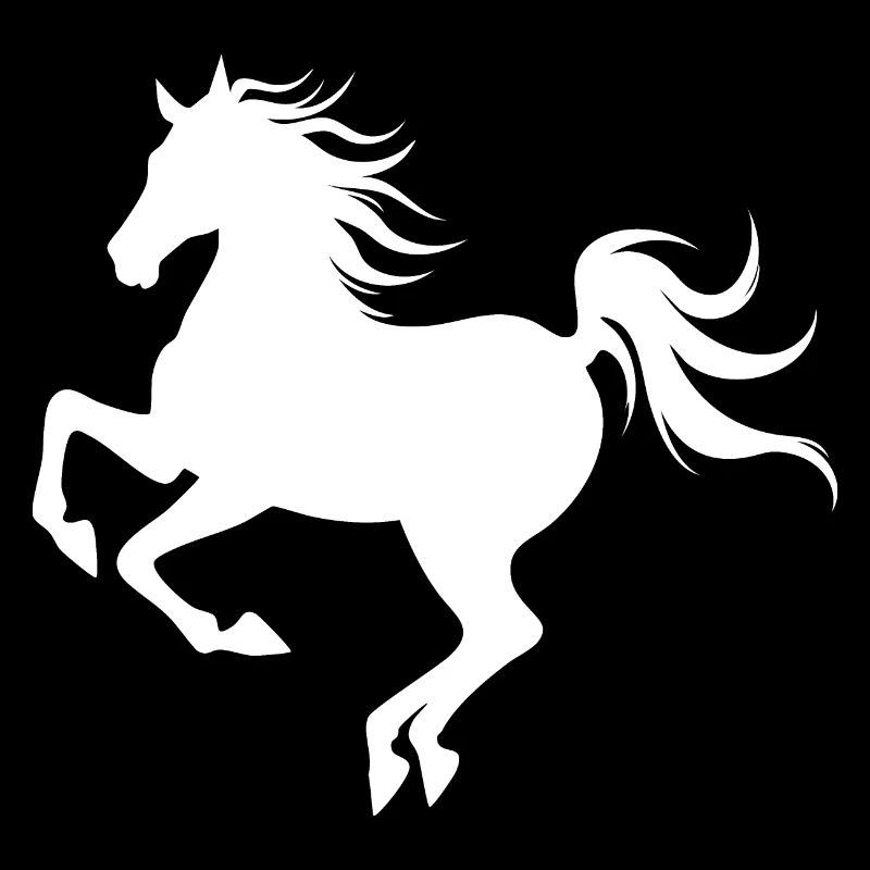 Silhouette de cheval gracieuse en mouvement