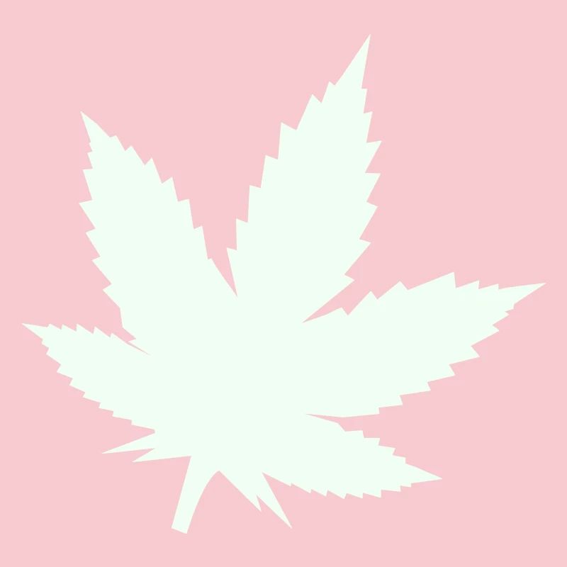 Cannabis Leaf Silhouette Mint