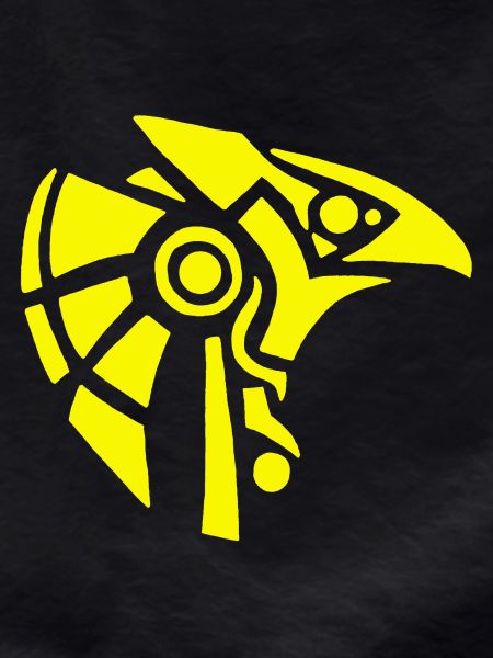 Egyptian god Horus (yellow)