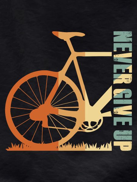Bike Silhouette Gradient Design