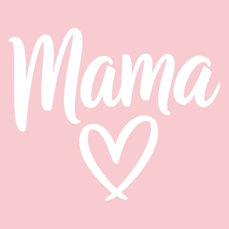 Mama Heart Script Logo