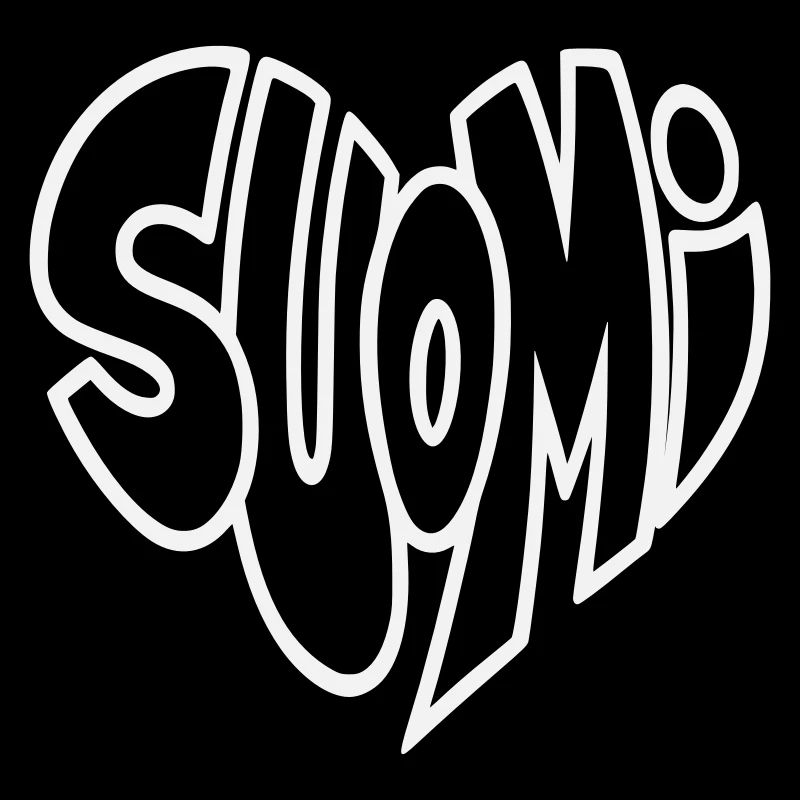 Finnland, Suomi Graffiti Herz Schriftzug