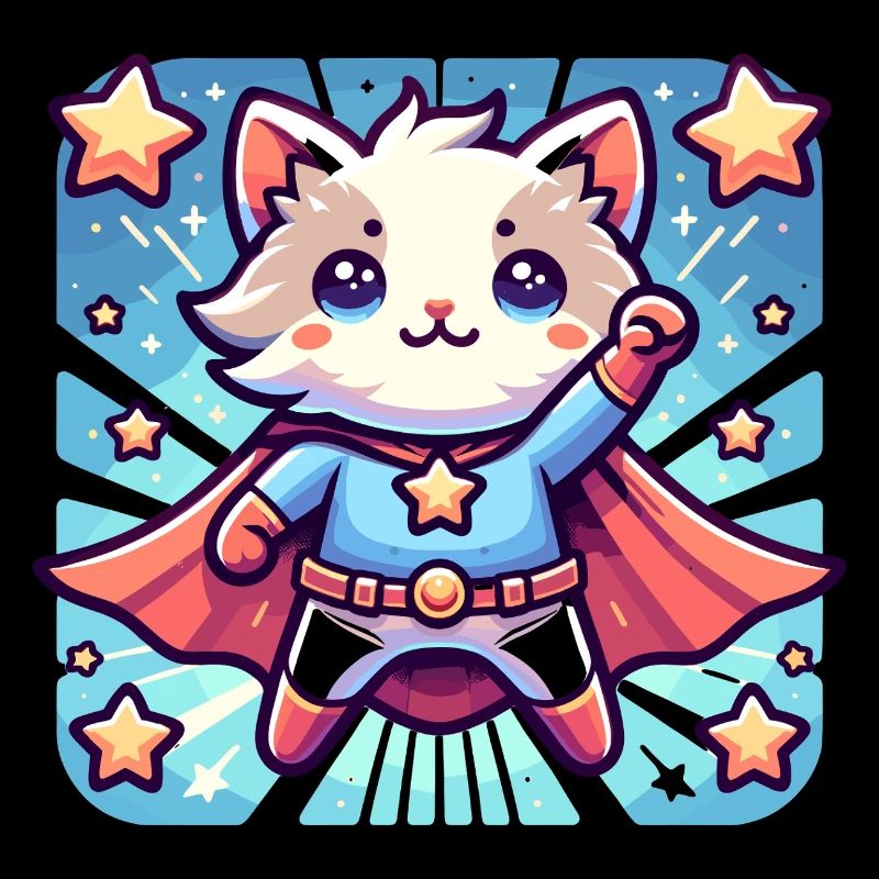 Cuddly Cat Superhero Kitten