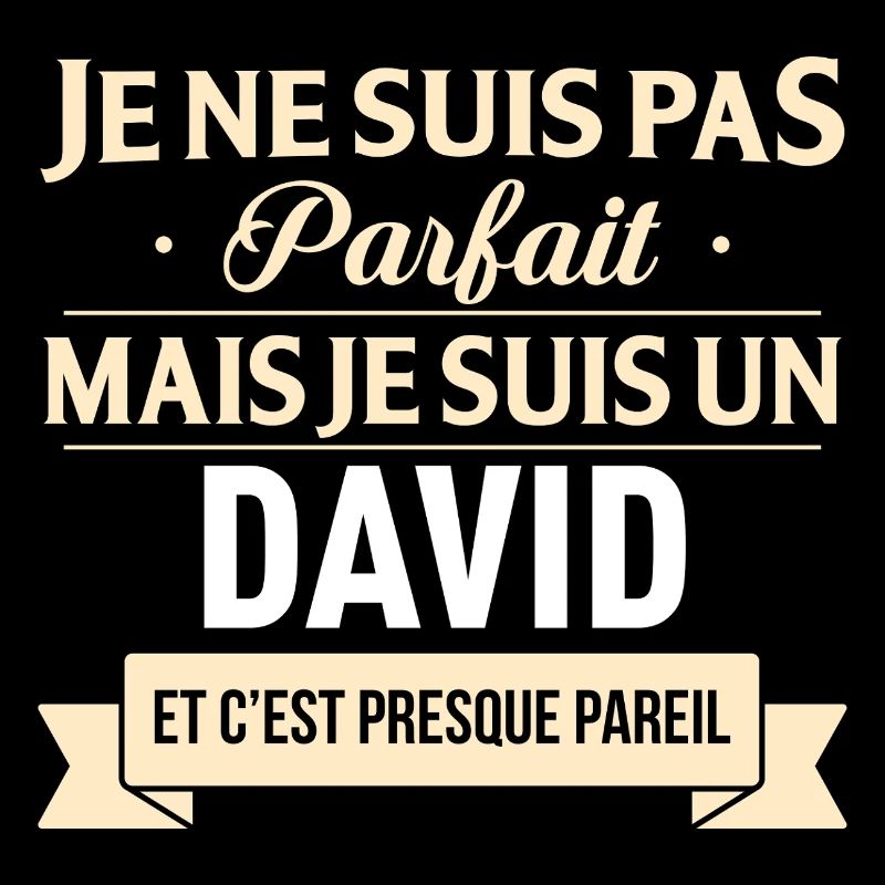 Je Ne Suis Pas Parfait Mais Je Suis Un David Et...
