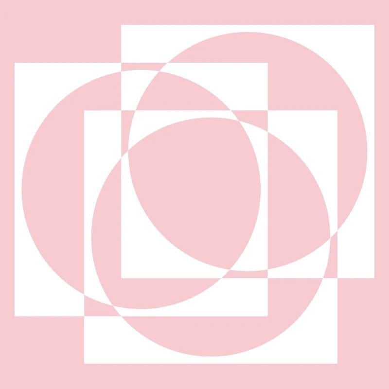 Geometric Circles and Squares Overlay