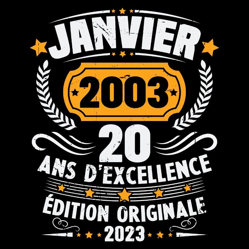 Cadeau D'anniversaire 20 Ans Janvier 2003 Vintage