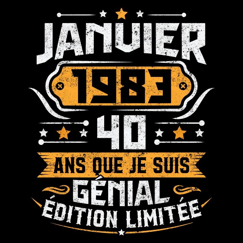 Rétro Cadeau D'anniversaire 40 Ans Janvier 1983