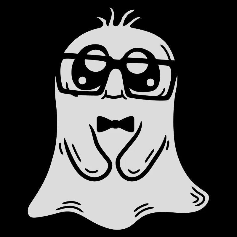 Horn-rimmed glasses nerd ghost comic