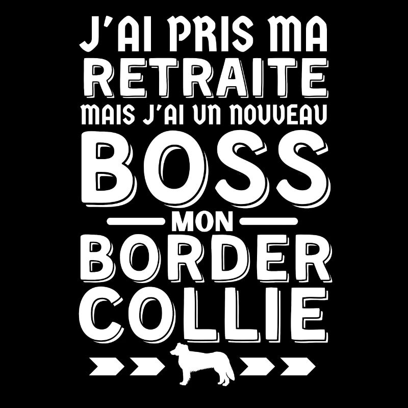 Retraité et border collie