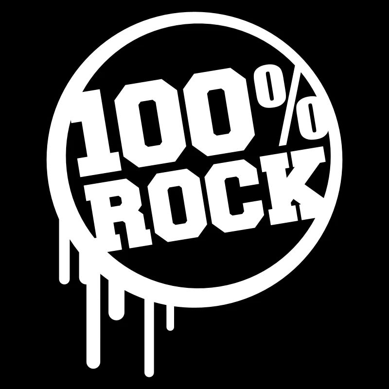 100% Percent Rock Music Stamp Graffiti Drops