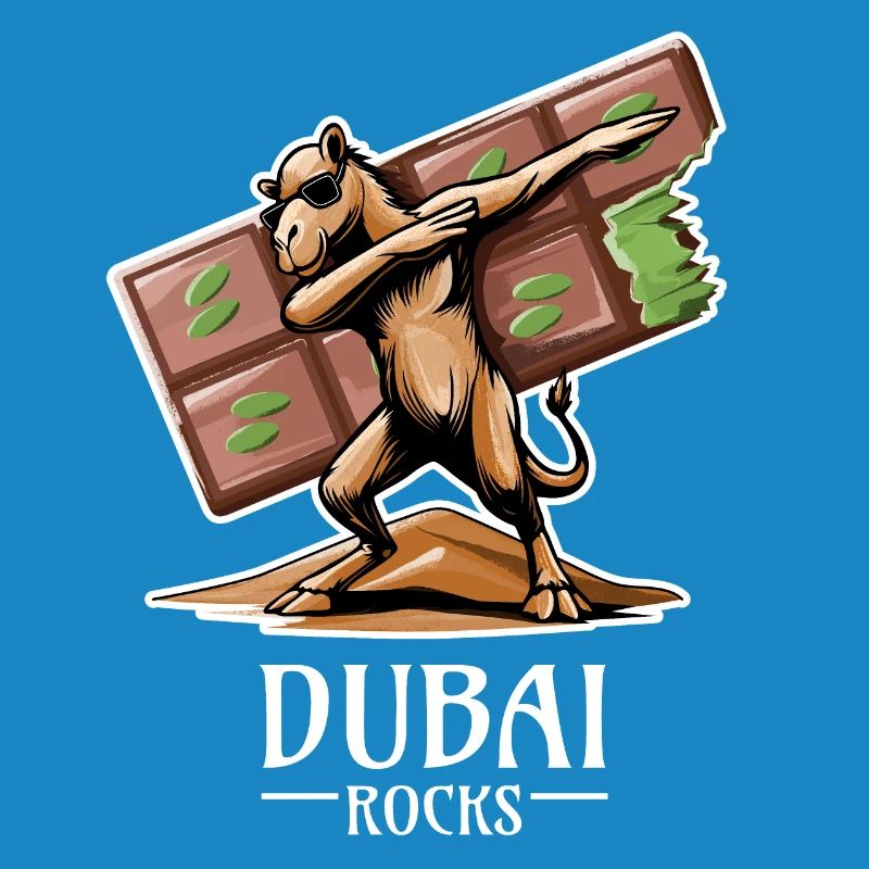 Dubai Rocks - Cool Dabbing Dromedary Design