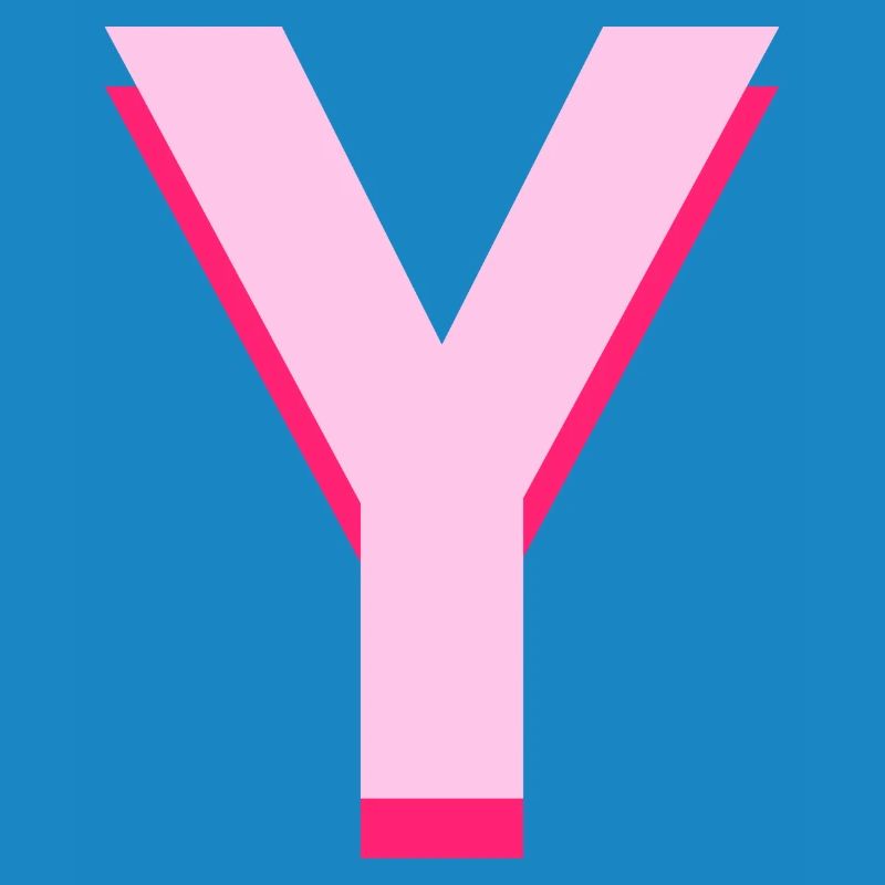 Pop und moderner rosa Buchstabe