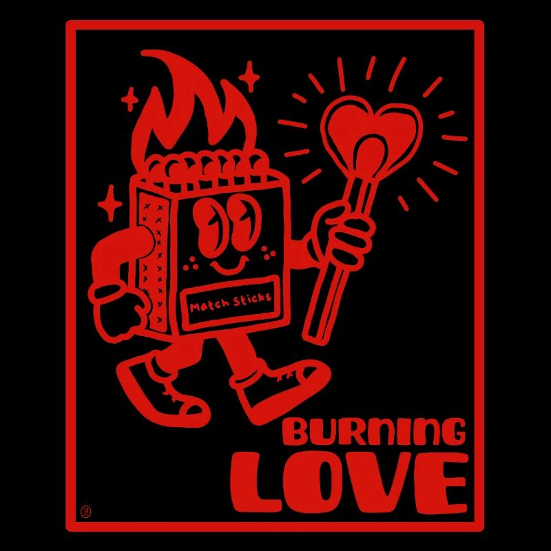 Burning Love - Romantisches Retro Design