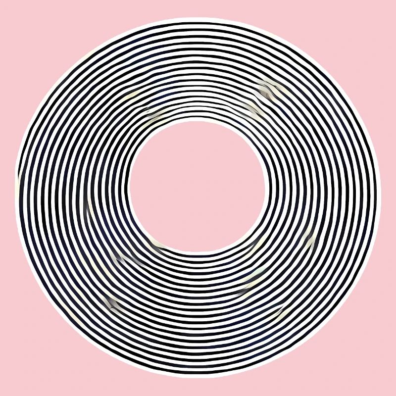Minimalist Abstract Circle Lines Design