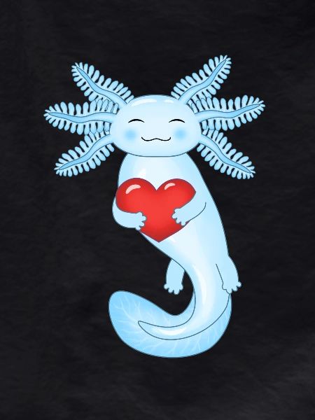 Valentine's day axolotl