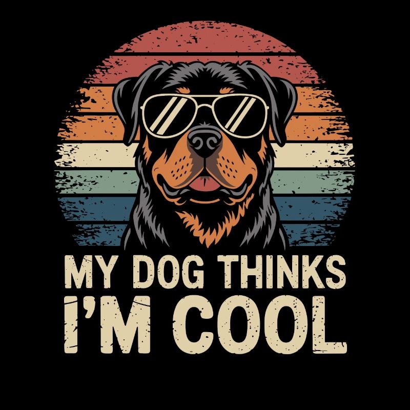 Rottweiler Mon chien pense que je suis cool