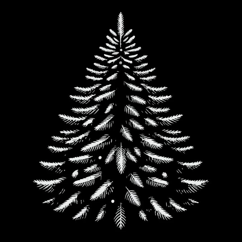 Schlichte Weihnachtsbaum Silhouette