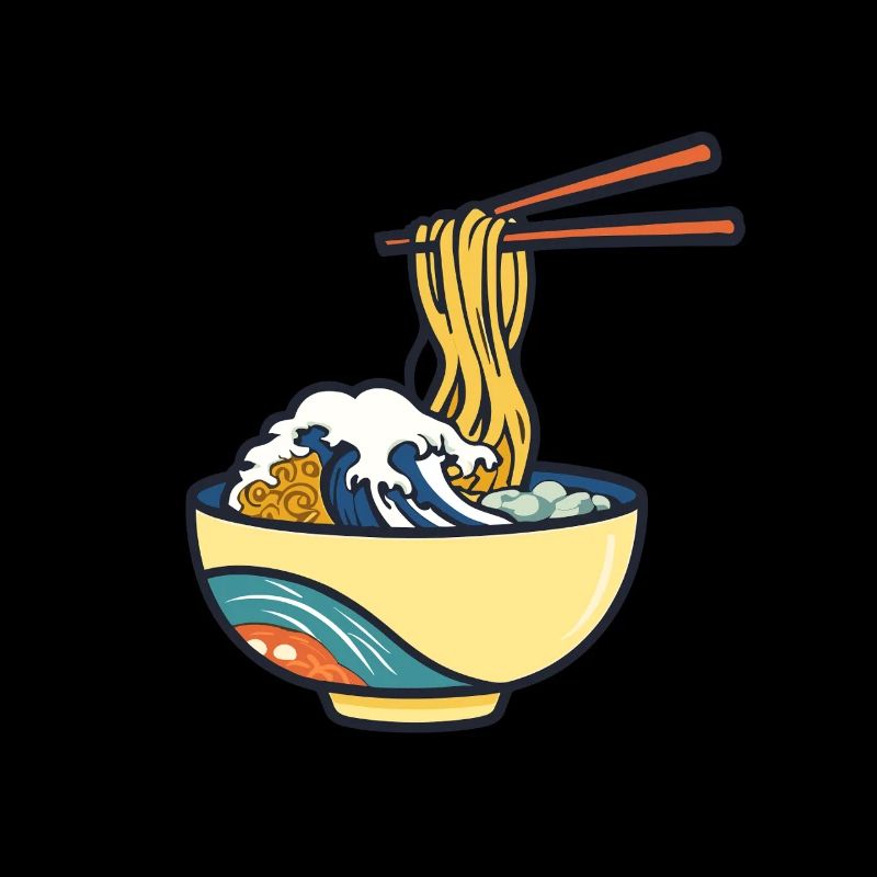 Japanese Ramen Ukiyo-E Retro Aesthetic