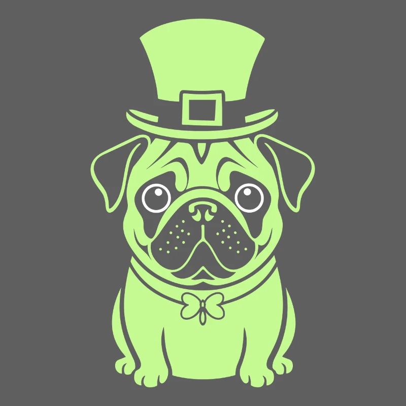 Conception de chapeau mignon carlin pour la Saint-Patrick