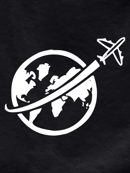 Airplane with globe