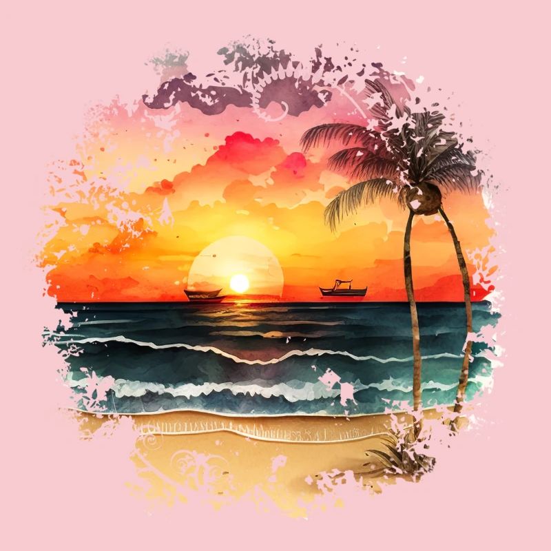 Coucher de soleil sur la plage tropicale