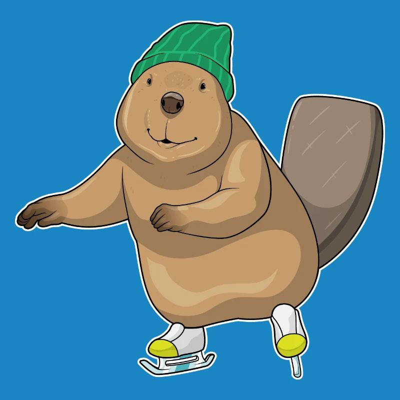 Biber Eislaufen Schlittschuhe