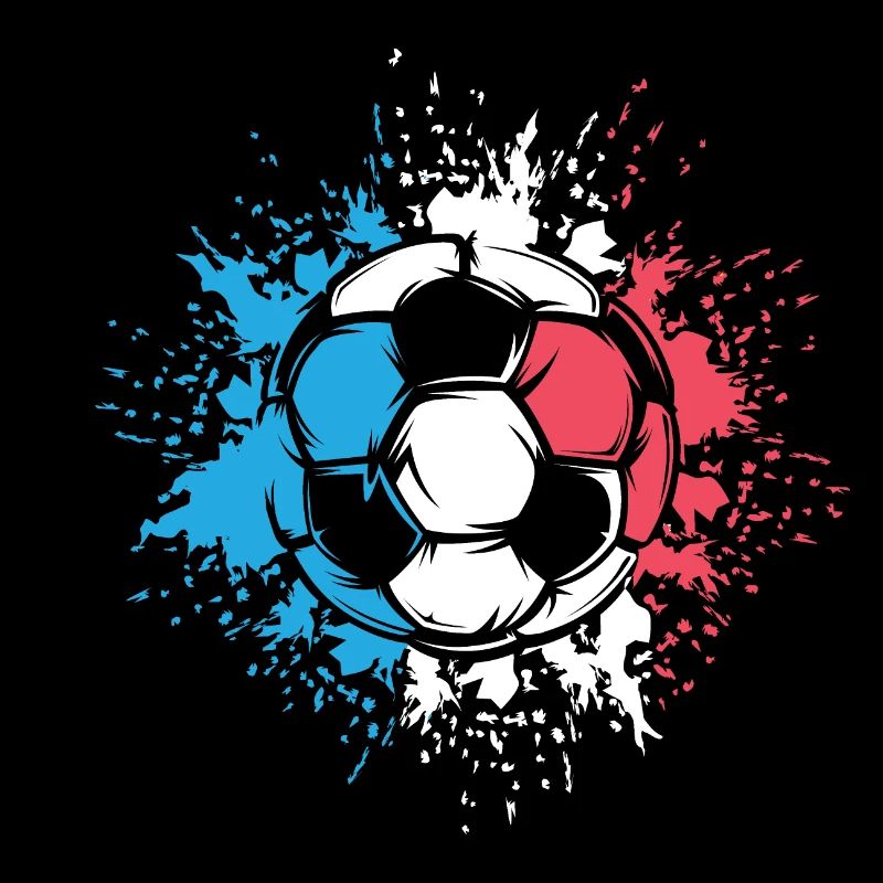 France Soccer Explosion Soccer Player Logo icon