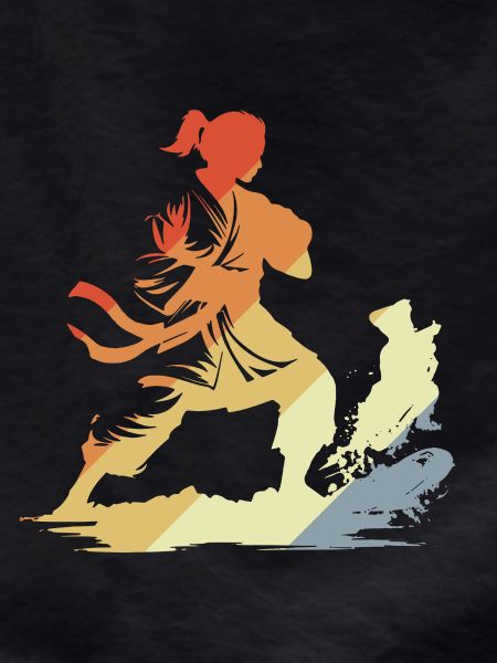 Female Karateka Retro