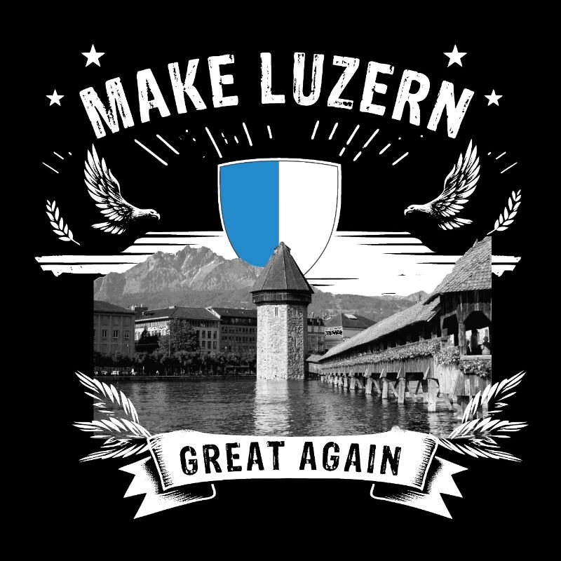 MAKE LUCERNE GREAT AGAIN KI avec armoiries