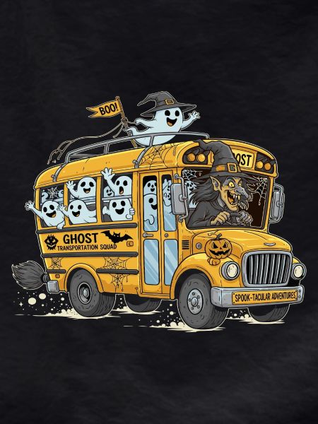 Haunted Ghost Bus Halloween Design