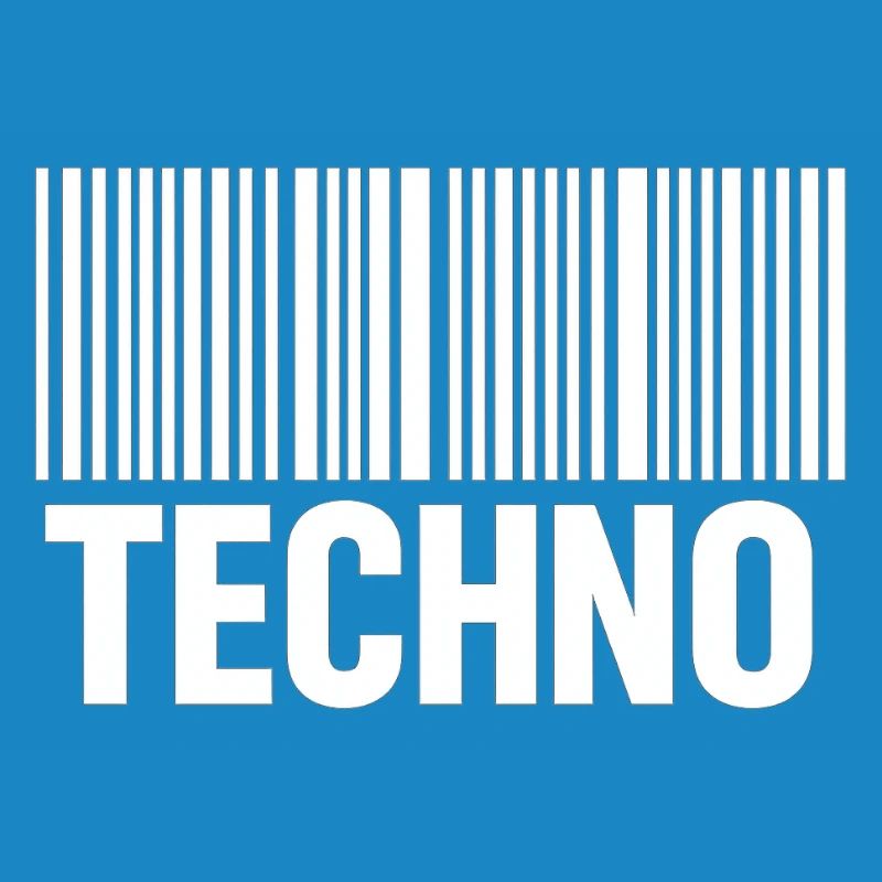 Modèle de code-barres techno