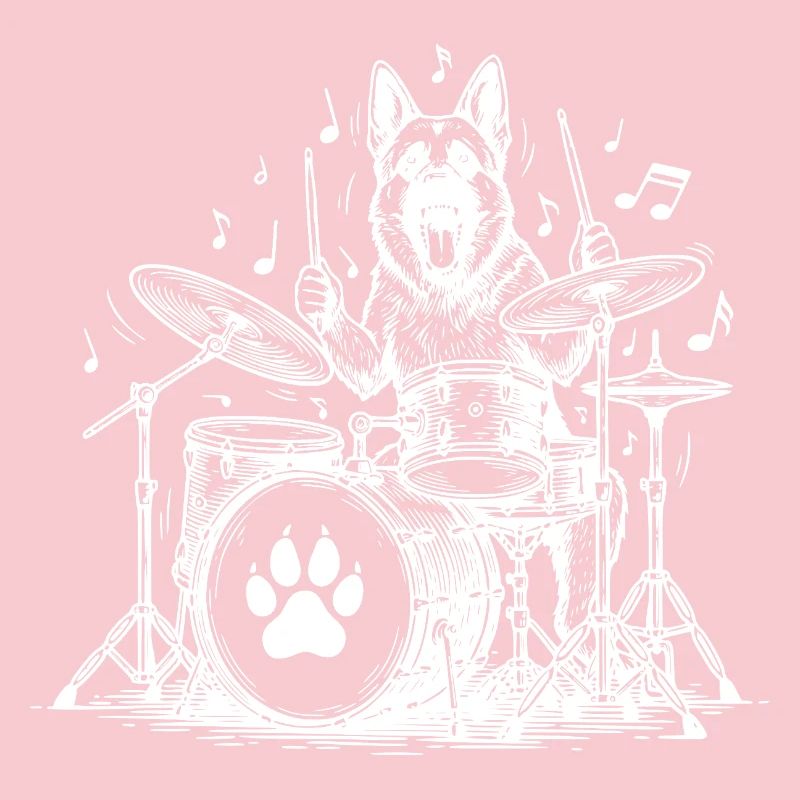 German Shepherd Drummer