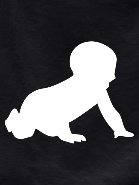 Crawling baby silhouette